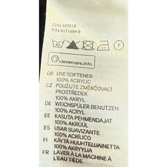 H&M Divided Womens Sweater XS Black Gray Colorblock Striped Long Sleeve Tunic - Picture 5 of 6